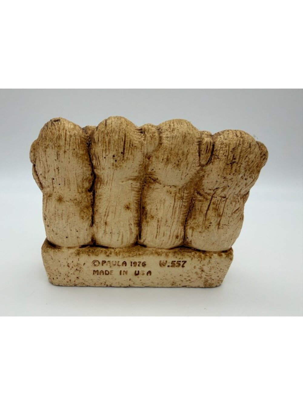 1976 Paula W557 Four Wise Monkeys See Hear Speak No Evil Have No Fun Figurine US - Picture 2 of 8
